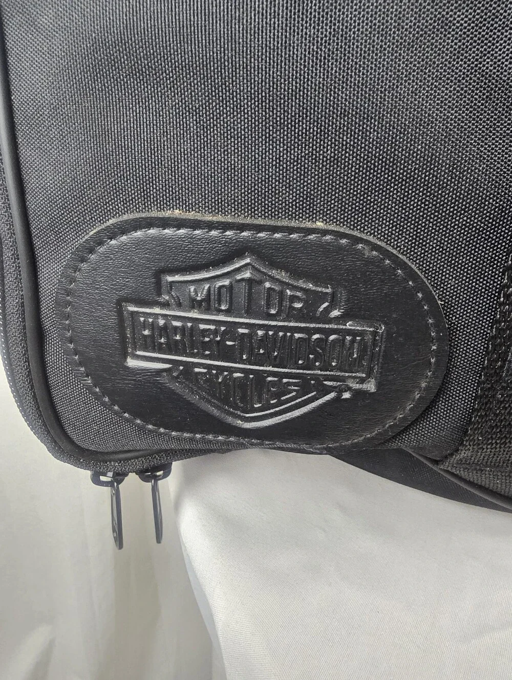 NWT Harley-Davidson Black Canvas Duffle Bag W/Bar & Sheild Logo Patch
